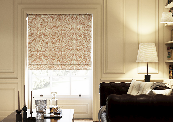 William Morris At Home Sunflower, Madder - Twist&Fit Roman Blind - Image 3